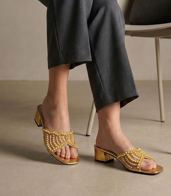 Pearl Embellished Heels