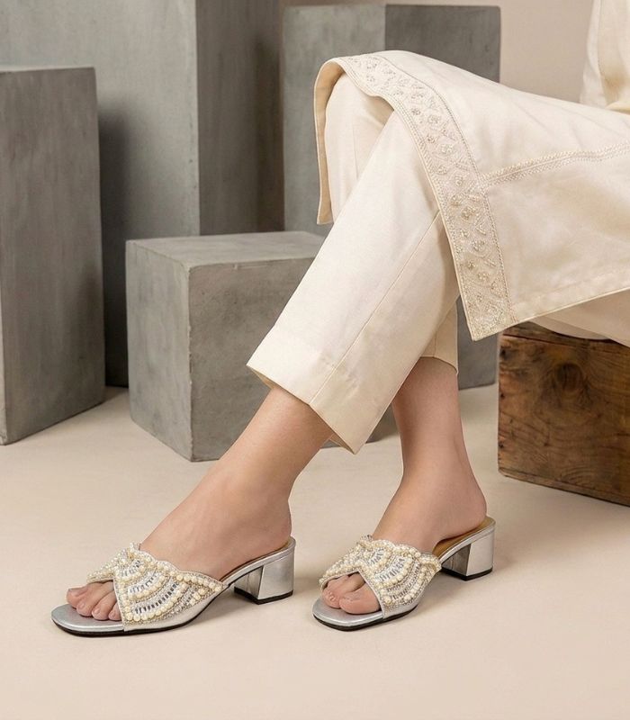 Pearl Embellished Heels