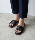 Lace Square Toe Slides