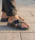 Casual Suede Cross-Strap