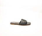 Lace Square Toe Slides
