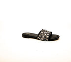 Embroidered Floral Slides
