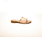 Embroidered Floral Slides