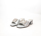Shimmer Buckle Heels