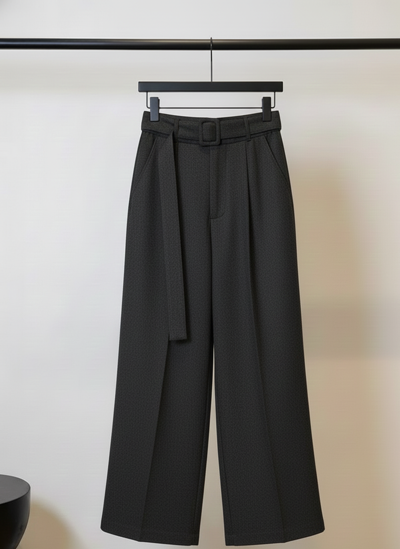 pleated wide-leg trouser