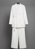 The Pinstripe Wrap Suit Set