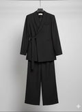 The Pinstripe Wrap Suit Set